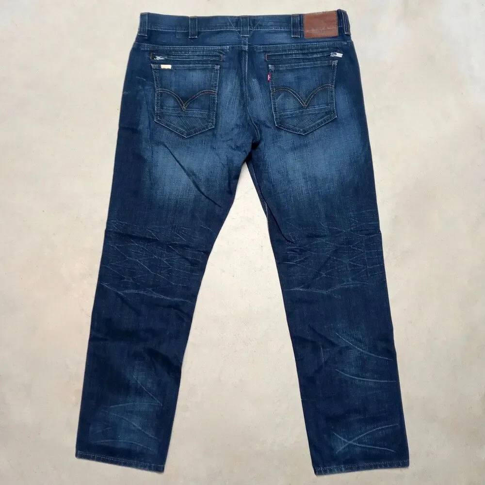 Levi's 511 Skinny Jeans Size 40x32 Slim Fit Y2K Zipper Pocket Denim VTG